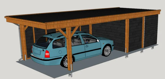 Wirtschaftlicher ist ein Carportbausatz aber der muß auch errichtet werden